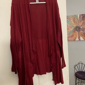 Catherines size 3x burgundy cardigan